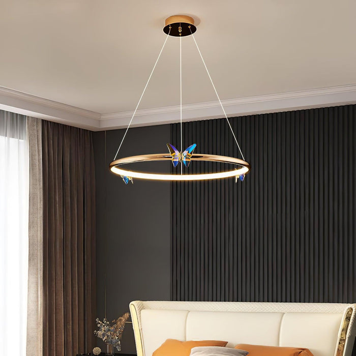 Blue Butterfly Chandelier-DWHOME