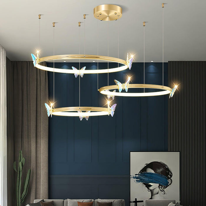Blue Butterfly Chandelier-DWHOME