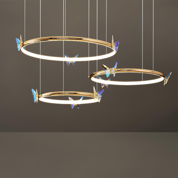Blue Butterfly Chandelier-DWHOME