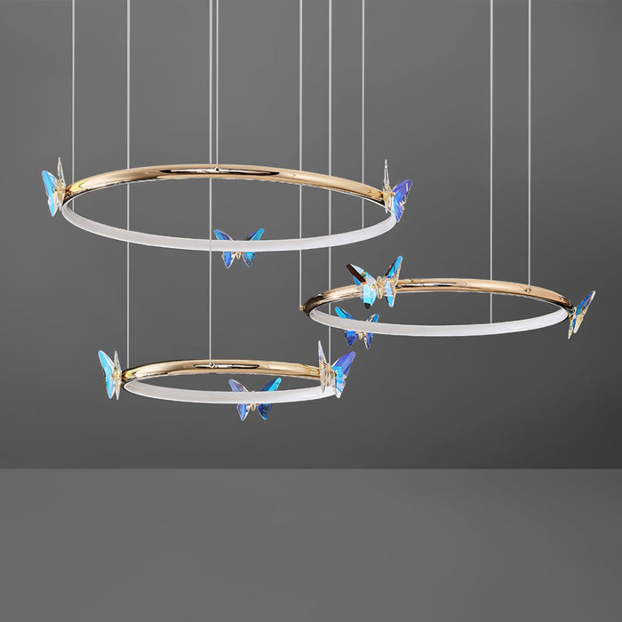 Blue Butterfly Chandelier-DWHOME