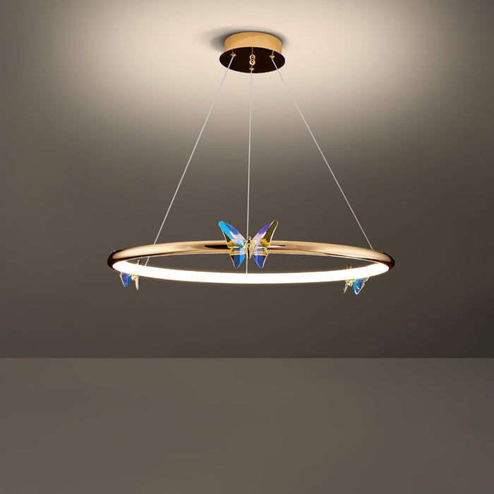 Blue Butterfly Chandelier-DWHOME