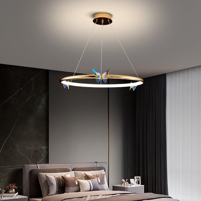 Blue Butterfly Chandelier-DWHOME