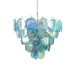 Chandelier Disque Murano Bleu-DWHOME