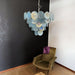Chandelier Disque Murano Bleu-DWHOME