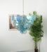 Lustre à disques en verre de Murano bleu - DWHOME