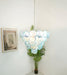 Chandelier Disque Murano Bleu-DWHOME