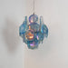 Blue Murano Disc Glass Chandelier-DWHOME