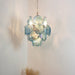 Blue Murano Disc Glass Chandelier-DWHOME