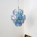 Blue Murano Disc Glass Chandelier-DWHOME