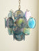 Blue Murano Disc Glass Chandelier-DWHOME