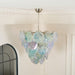 Blue Murano Iridescent Disc Chandelier - DWHOME