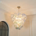 Blue Murano Iridescent Disc Chandelier - DWHOME