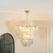 Blue Murano Iridescent Disc Chandelier - DWHOME