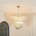 Blue Murano Iridescent Disc Chandelier - DWHOME