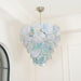 Blue Murano Iridescent Disc Chandelier - DWHOME