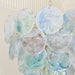 Blue Murano Iridescent Disc Chandelier - DWHOME