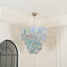 Blue Murano Iridescent Disc Chandelier - DWHOME