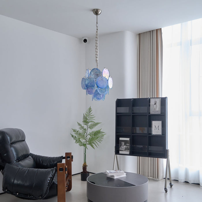 Blue Vistosi Disc Chandelier-DWHOME