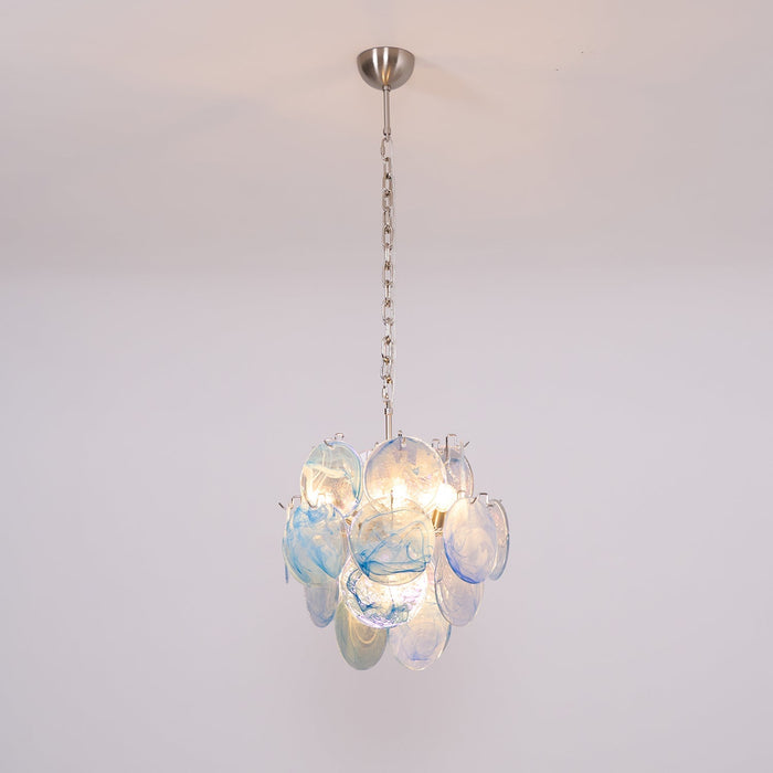 Blue Vistosi Disc Chandelier-DWHOME