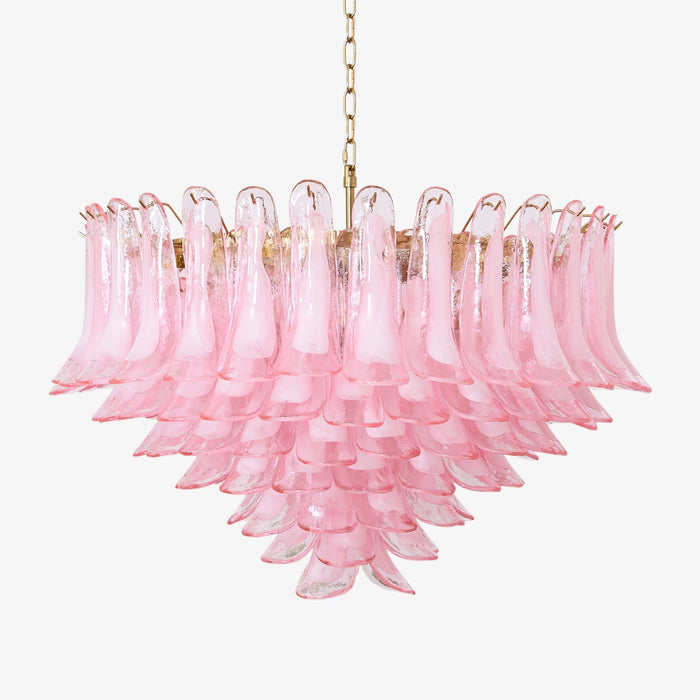 Blush Pink Glass Murano Chandelier-DWHOME