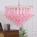 Blush Pink Glass Murano Chandelier-DWHOME