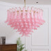Blush Pink Glass Murano Chandelier-DWHOME
