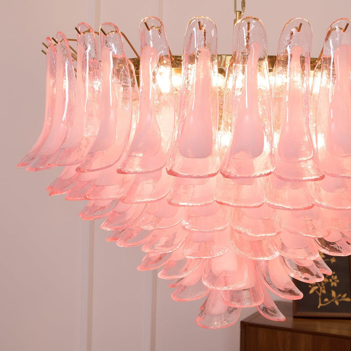 Blush Pink Glass Murano Chandelier-DWHOME
