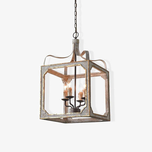 Boho Rustic Cube Chandelier-DWHOME