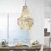 Boho Shell Tiered Chandelier-DWHOME