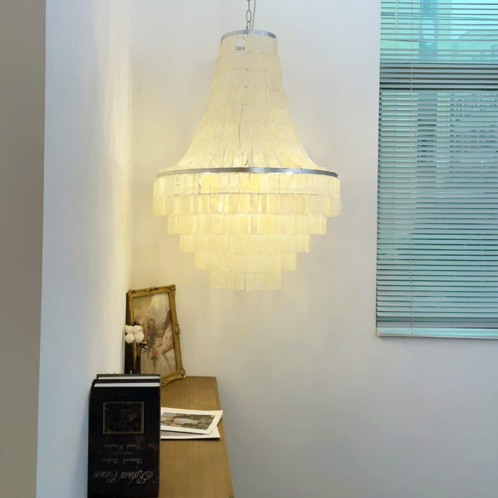 Boho Shell Tiered Chandelier-DWHOME