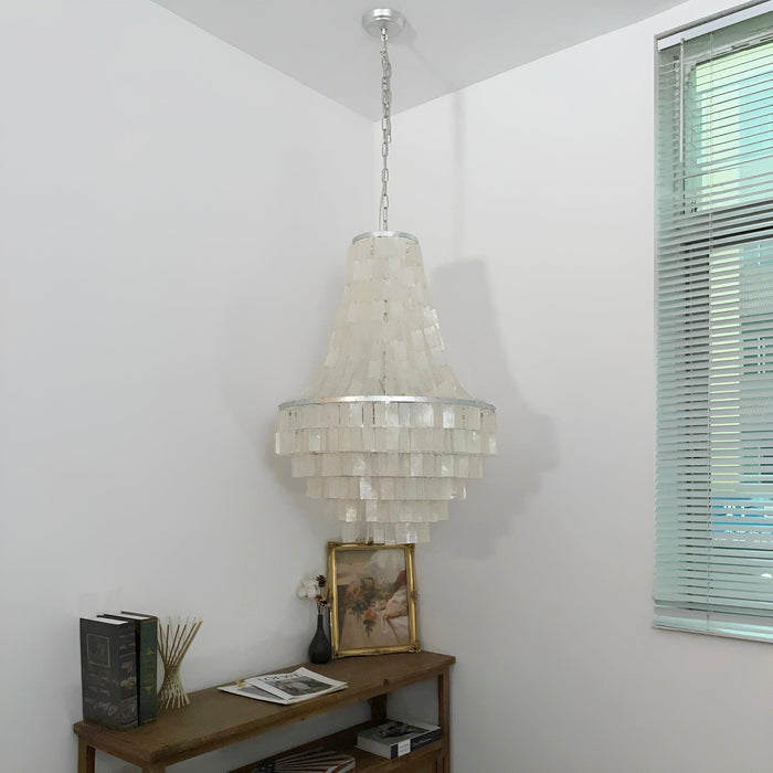 Boho Shell Tiered Chandelier-DWHOME