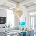 Boho Shell Tiered Chandelier-DWHOME