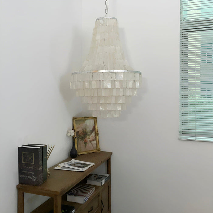 Boho Shell Tiered Chandelier-DWHOME