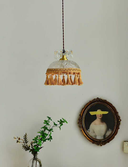 Bowl Tassel Pendant Light-DWHOME