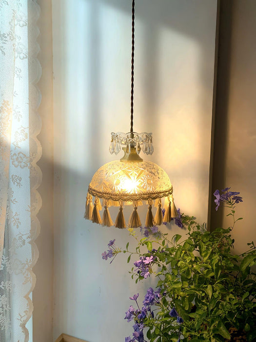 Bowl Tassel Pendant Light-DWHOME