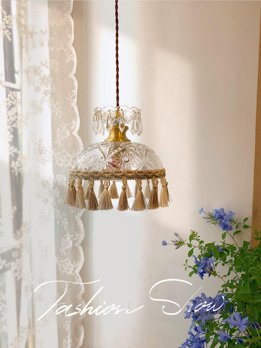 Bowl Tassel Pendant Light-DWHOME
