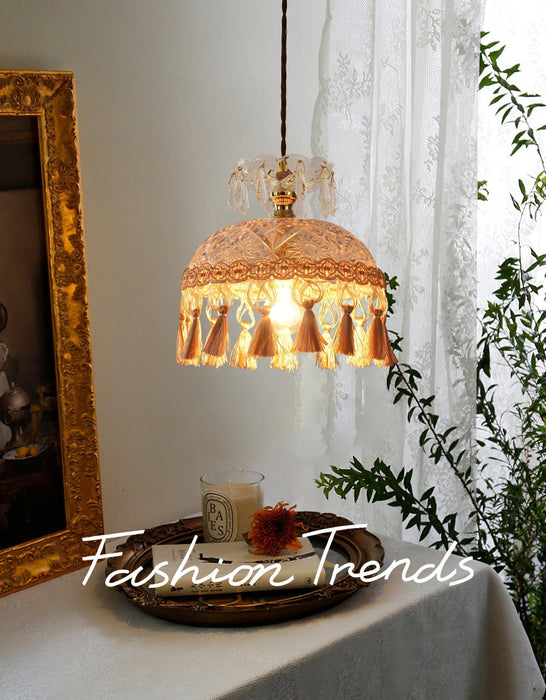 Bowl Tassel Pendant Light-DWHOME