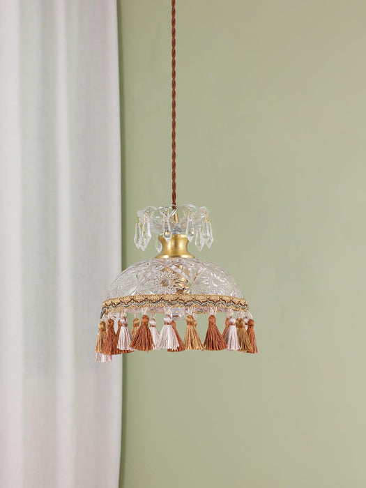 Bowl Tassel Pendant Light-DWHOME