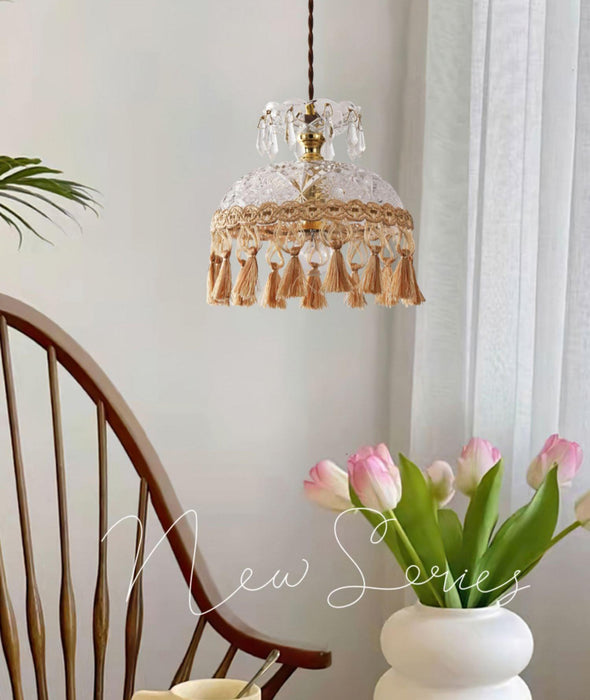 Bowl Tassel Pendant Light-DWHOME