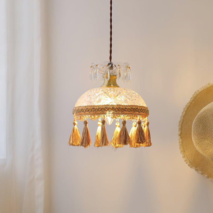 Bowl Tassel Pendant Light-DWHOME