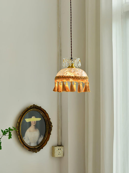 Bowl Tassel Pendant Light-DWHOME