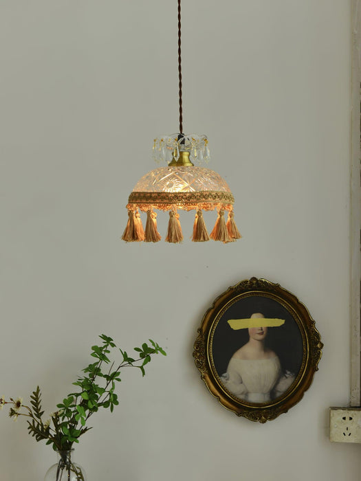Bowl Tassel Pendant Light-DWHOME