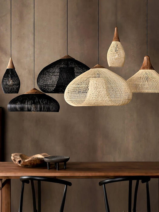 Braided Rattan Pendant Lamp-DWHOME