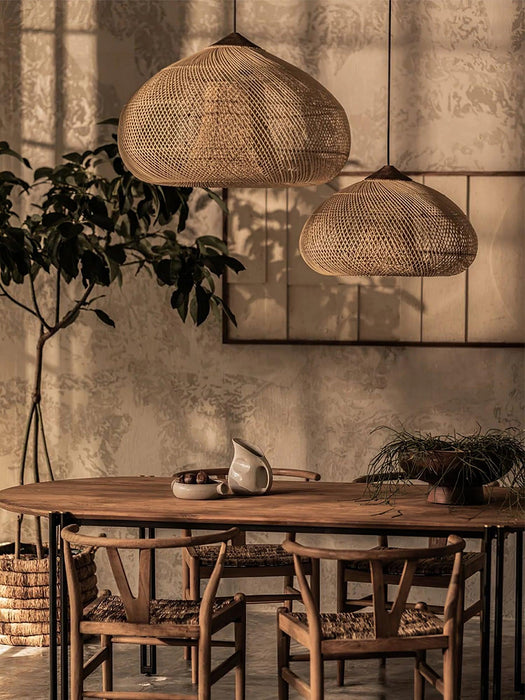 Braided Rattan Pendant Lamp-DWHOME