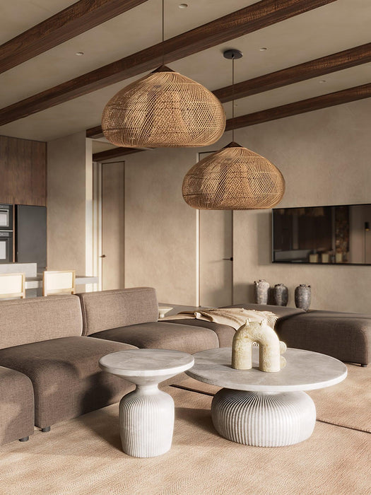 Braided Rattan Pendant Lamp-DWHOME