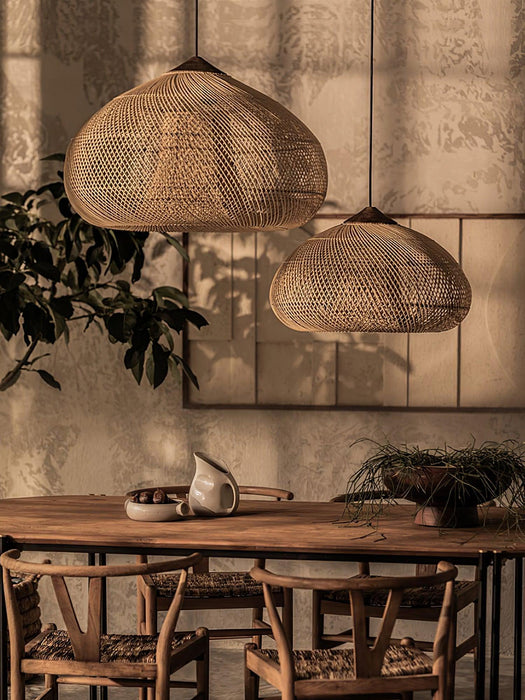 Braided Rattan Pendant Lamp-DWHOME