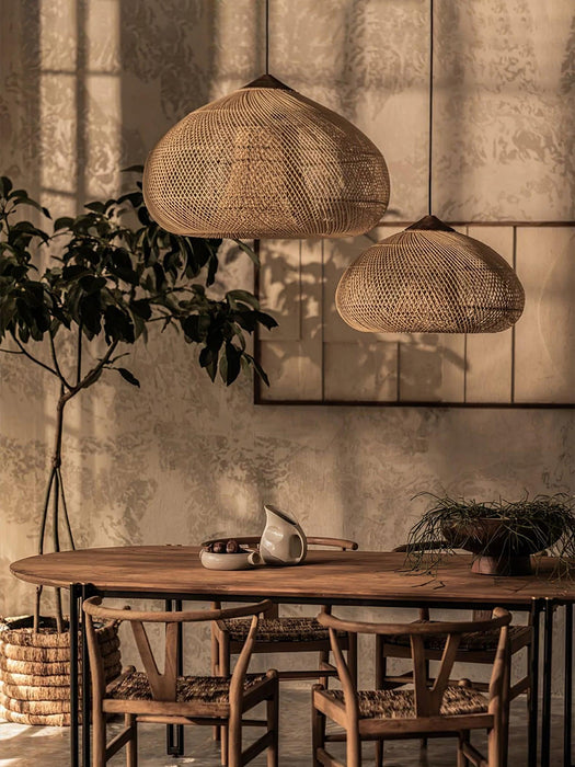 Braided Rattan Pendant Lamp-DWHOME