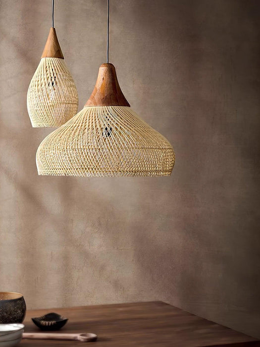 Braided Rattan Pendant Lamp-DWHOME