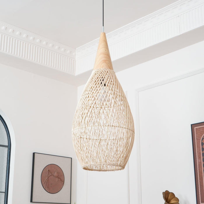 Braided Rattan Pendant Lamp-DWHOME