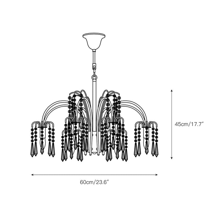 Brass Candle Crystal Chandelier-DWHOME